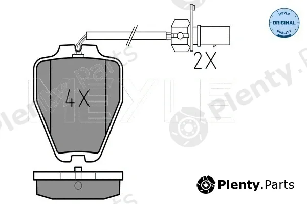 Meyle 0252328017/W — Brake Pad Set, disc brake MEYLE-ORIGINAL: True to OE.