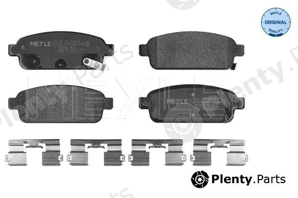 Meyle 0252509616/W — Brake Pad Set, disc brake MEYLE-ORIGINAL: True to OE.