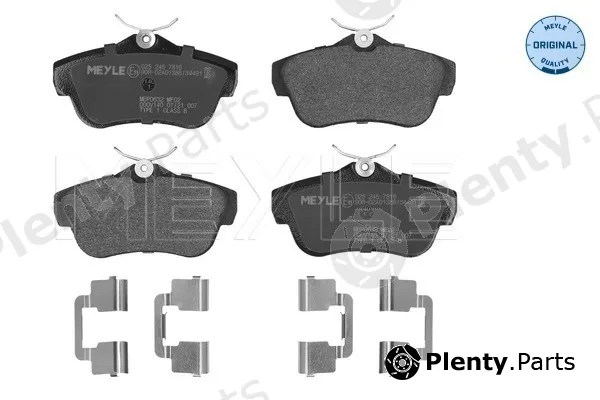 Meyle 0252457816 — Brake Pad Set, disc brake MEYLE-ORIGINAL: True to OE.