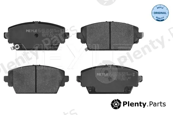 Meyle 0252309416/W — Brake Pad Set, disc brake MEYLE-ORIGINAL: True to OE.