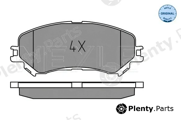 Meyle 0252234719 — Brake Pad Set, disc brake MEYLE-ORIGINAL: True to OE.