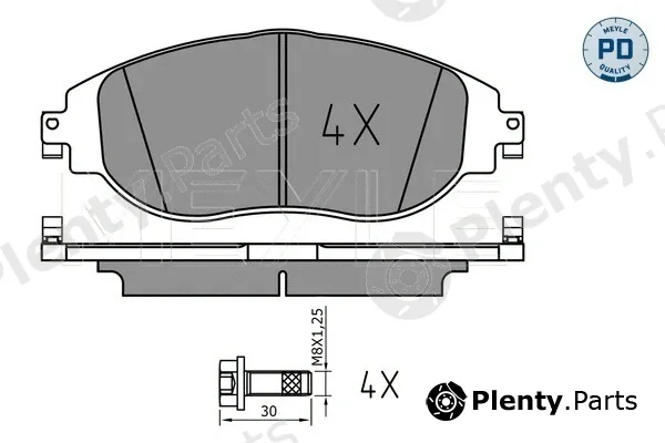 Meyle 0252473821/PD — Brake Pad Set, disc brake MEYLE-PD: Advanced performance and design.