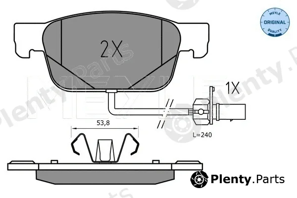 Meyle 0252238317 — Brake Pad Set, disc brake MEYLE-ORIGINAL: True to OE.