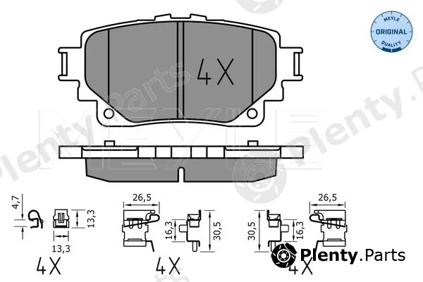 Meyle 0252058215 — Brake Pad Set, disc brake MEYLE-ORIGINAL: True to OE.