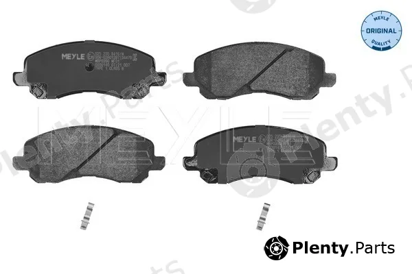 Meyle 0252358416/W — Brake Pad Set, disc brake MEYLE-ORIGINAL: True to OE.