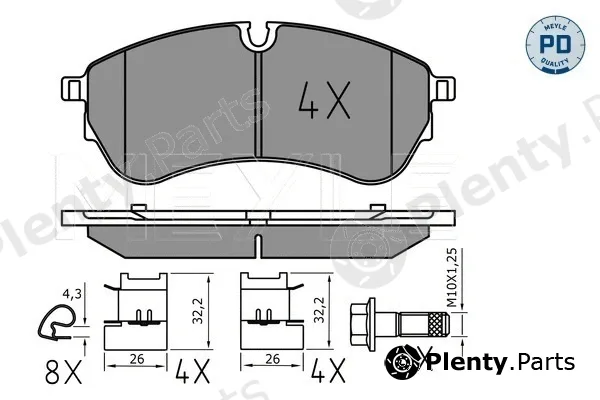 Meyle 0252214721/PD — Brake Pad Set, disc brake MEYLE-PD: Advanced performance and design.