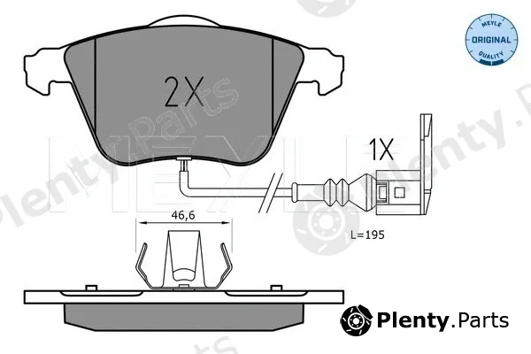 Meyle 0252402120 — Brake Pad Set, disc brake MEYLE-ORIGINAL: True to OE.