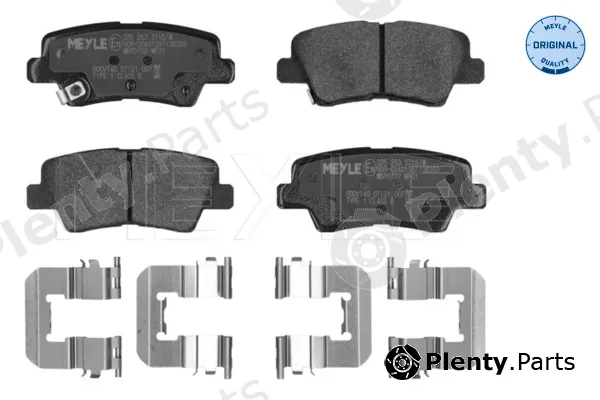Meyle 0252533715/W — Brake Pad Set, disc brake MEYLE-ORIGINAL: True to OE.