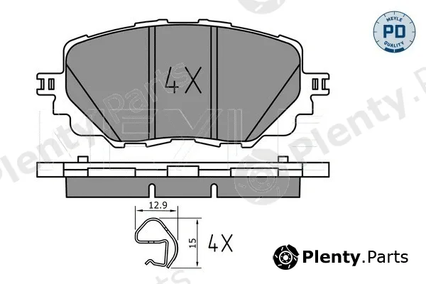 Meyle 0252227115/PD — Brake Pad Set, disc brake MEYLE-PD: Advanced performance and design.