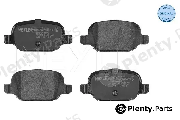 Meyle 0252360113 — Brake Pad Set, disc brake MEYLE-ORIGINAL: True to OE.