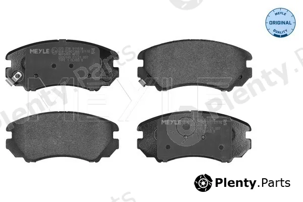 Meyle 0252389116/W — Brake Pad Set, disc brake MEYLE-ORIGINAL: True to OE.