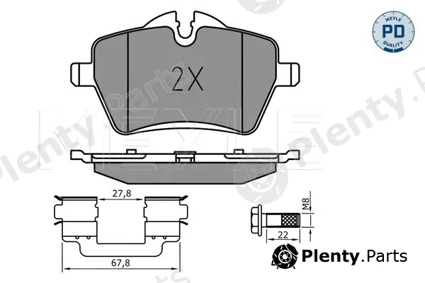 Meyle 0252398418/PD — Brake Pad Set, disc brake MEYLE-PD: Advanced performance and design.