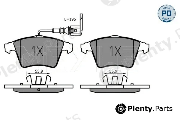 Meyle 0252374618/PD — Brake Pad Set, disc brake MEYLE-PD: Advanced performance and design.