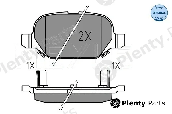Meyle 0252541014 — Brake Pad Set, disc brake MEYLE-ORIGINAL: True to OE.