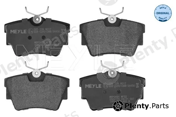 Meyle 0252398017 — Brake Pad Set, disc brake MEYLE-ORIGINAL: True to OE.
