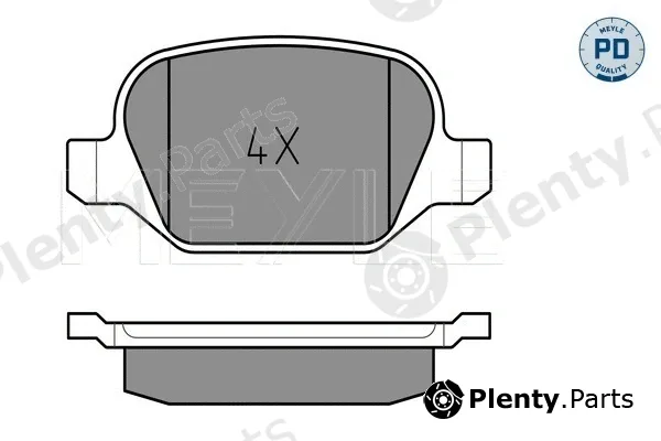 Meyle 0252351716/PD — Brake Pad Set, disc brake MEYLE-PD: Advanced performance and design.