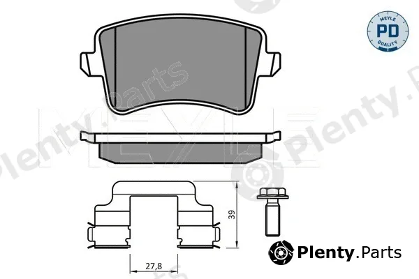 Meyle 0252460617-2/PD — Brake Pad Set, disc brake MEYLE-PD: Advanced performance and design.