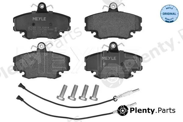 Meyle 0252146318/W — Brake Pad Set, disc brake MEYLE-ORIGINAL: True to OE.