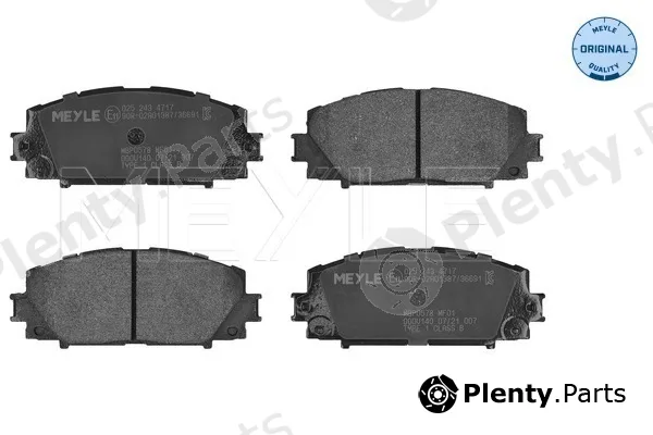 Meyle 0252434717 — Brake Pad Set, disc brake MEYLE-ORIGINAL: True to OE.