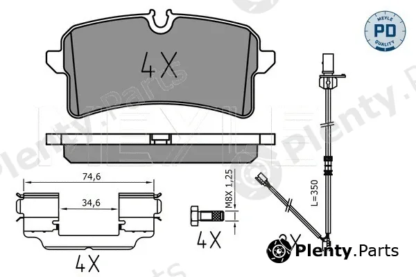 Meyle 0252464317/PD — Brake Pad Set, disc brake MEYLE-PD: Advanced performance and design.