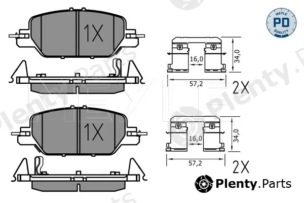 Meyle 0252285216/PD — Brake Pad Set, disc brake MEYLE-PD: Advanced performance and design.