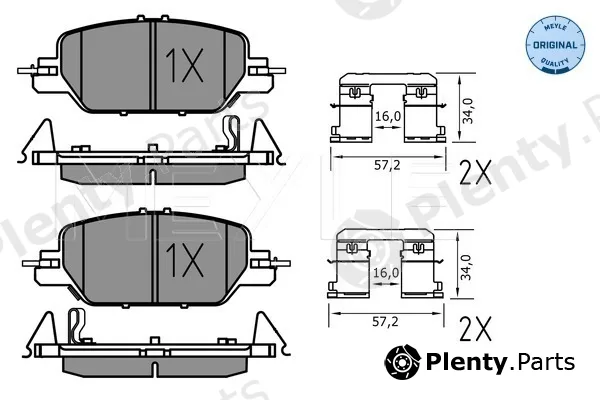 Meyle 0252285216 — Brake Pad Set, disc brake MEYLE-ORIGINAL: True to OE.
