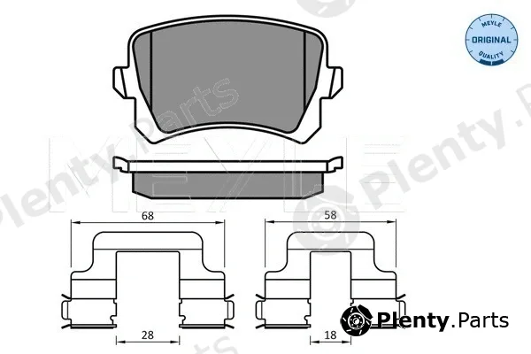 Meyle 0252448317 — Brake Pad Set, disc brake MEYLE-ORIGINAL: True to OE.