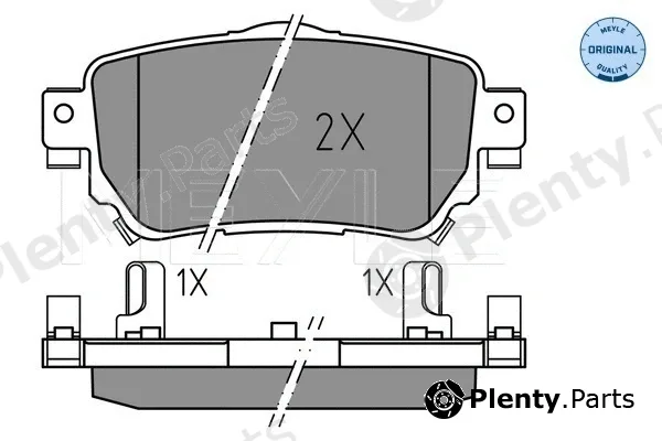 Meyle 0252596515 — Brake Pad Set, disc brake MEYLE-ORIGINAL: True to OE.