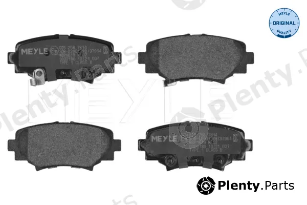 Meyle 0252587814 — Brake Pad Set, disc brake MEYLE-ORIGINAL: True to OE.