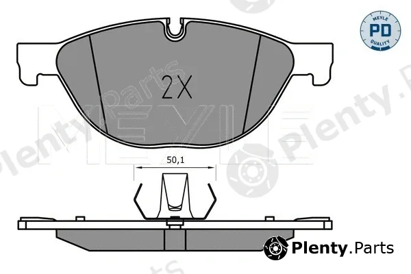 Meyle 0252504519/PD — Brake Pad Set, disc brake MEYLE-PD: Advanced performance and design.