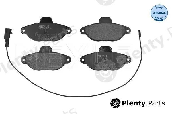 Meyle 0252143617/W — Brake Pad Set, disc brake MEYLE-ORIGINAL: True to OE.