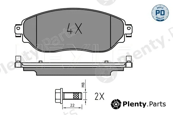 Meyle 0252208718/PD — Brake Pad Set, disc brake MEYLE-PD: Advanced performance and design.