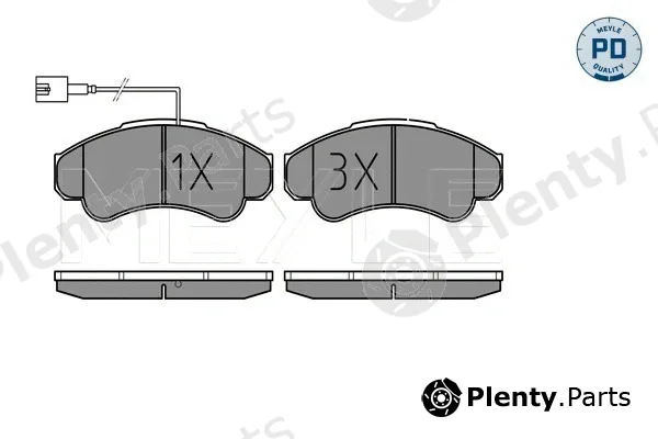 Meyle 0252391919/PD — Brake Pad Set, disc brake MEYLE-PD: Advanced performance and design.