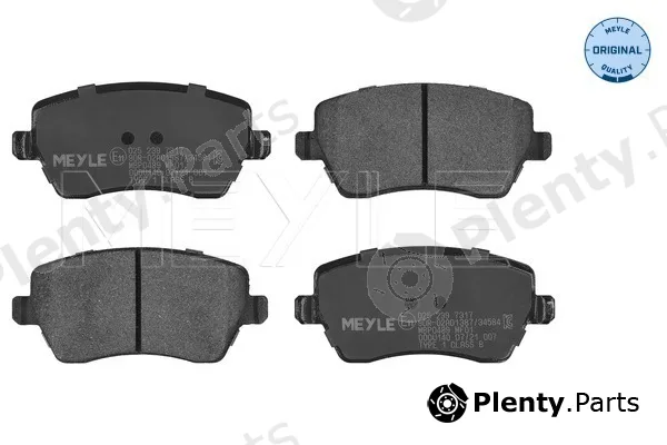 Meyle 0252397317 — Brake Pad Set, disc brake MEYLE-ORIGINAL: True to OE.