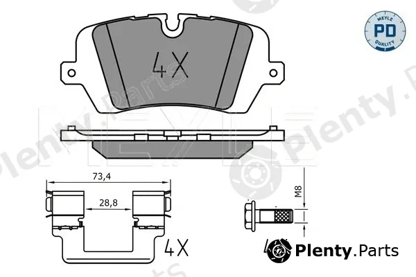 Meyle 0252572016/PD — Brake Pad Set, disc brake MEYLE-PD: Advanced performance and design.