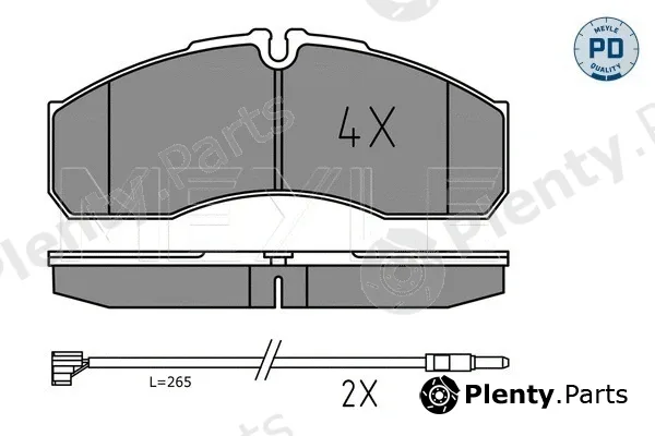Meyle 0252916020/PD — Brake Pad Set, disc brake MEYLE-PD: Advanced performance and design.