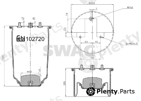 Swag 37102720 — Bellow, air suspension