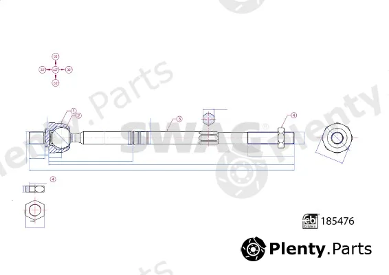 Swag 33109938 — Inner Tie Rod