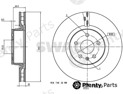 Swag 33107350 — Brake Disc