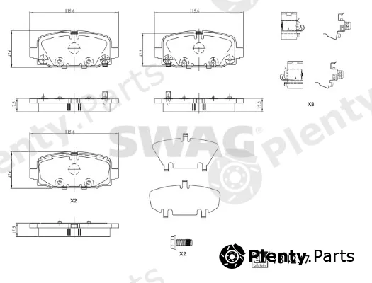 Swag 33109327 — Brake Pad Set, disc brake