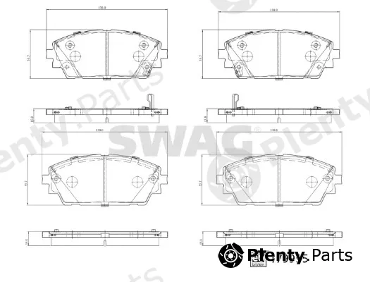 Swag 33105574 — Brake Pad Set, disc brake