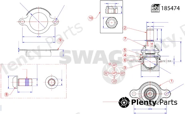 Swag 33109936 — Inner Tie Rod