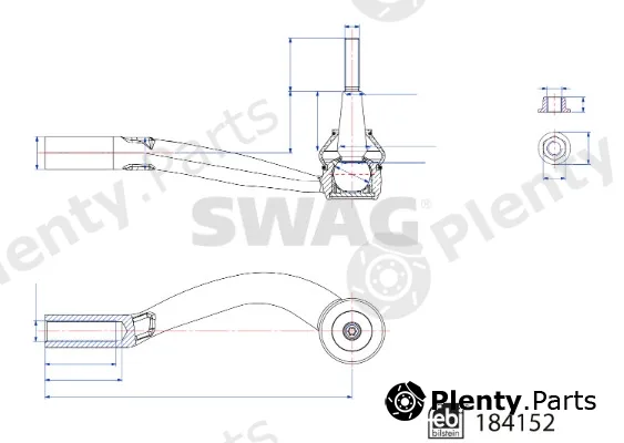 Swag 33109284 — Tie Rod End
