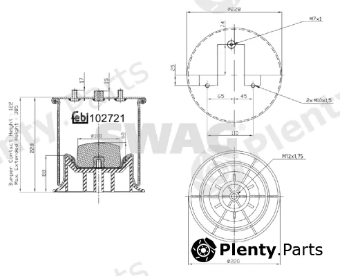 Swag 37102721 — Bellow, air suspension