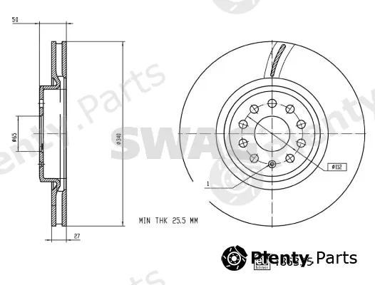Swag 33110360 — Brake Disc