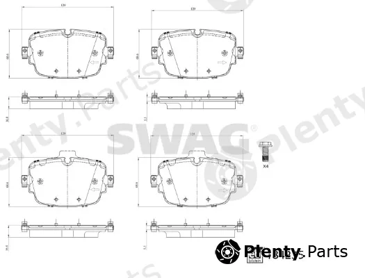 Swag 33109325 — Brake Pad Set, disc brake
