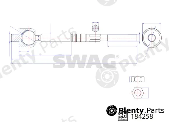 Swag 33109334 — Inner Tie Rod