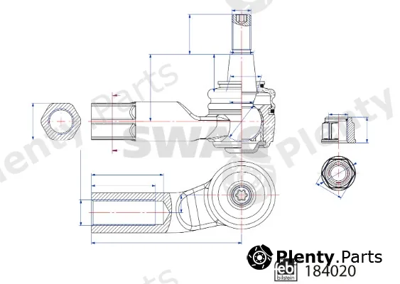 Swag 33109249 — Tie Rod End