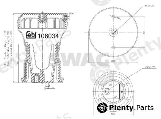 Swag 37108034 — Bellow, air suspension