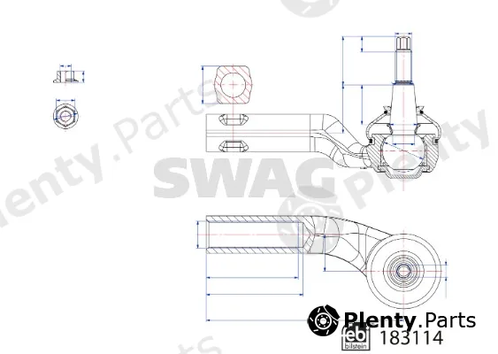 Swag 33108837 — Tie Rod End